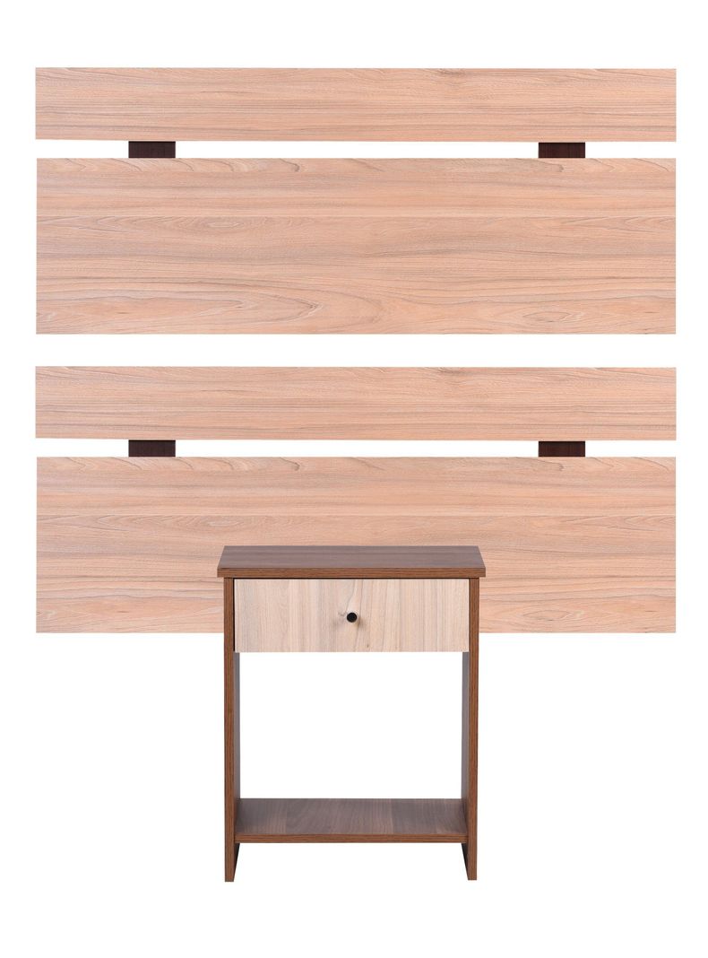 Set Muebles Dormitorio Dúplex: 2 Respaldos 1.5 Plazas + Velador-1