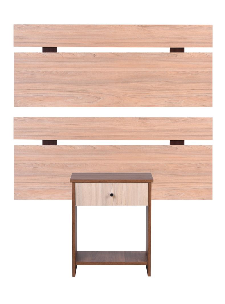 Set Muebles Dormitorio Dúplex: 2 Respaldos 1.5 Plazas + Velador-0