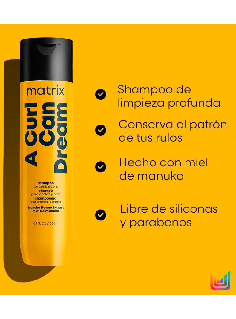 Shampoo Limpieza Profunda Cabello Rizado A Curl Can Dream 300ml-2