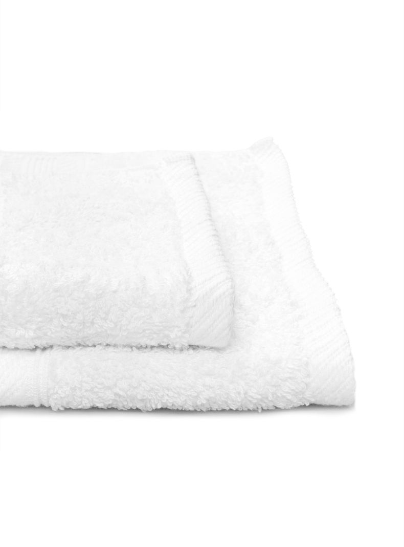 Set Lourdes Toalla de Baño + Mano 500 grs Blanco-1