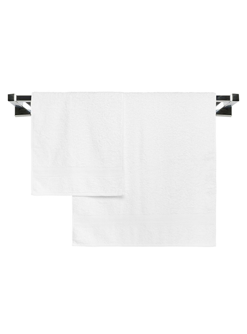 Set Lourdes Toalla de Baño + Mano 500 grs Blanco-0