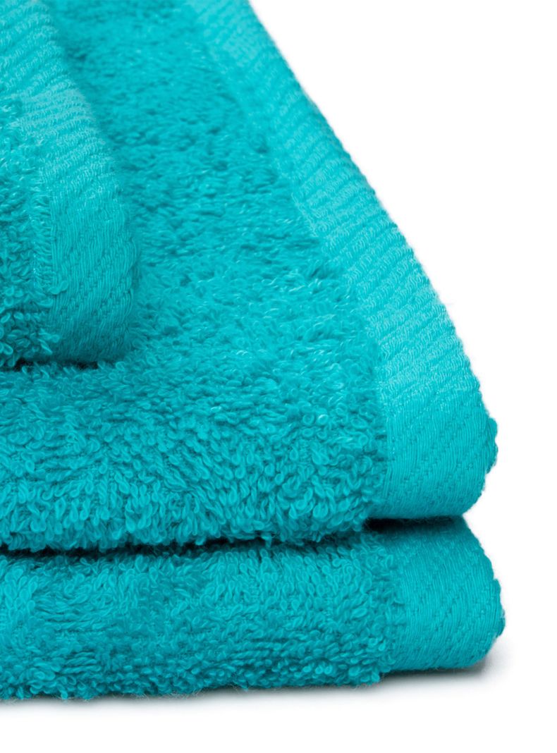 Set Lourdes 2 Toallas de Baño + Mano 500 grs Turquesa-1