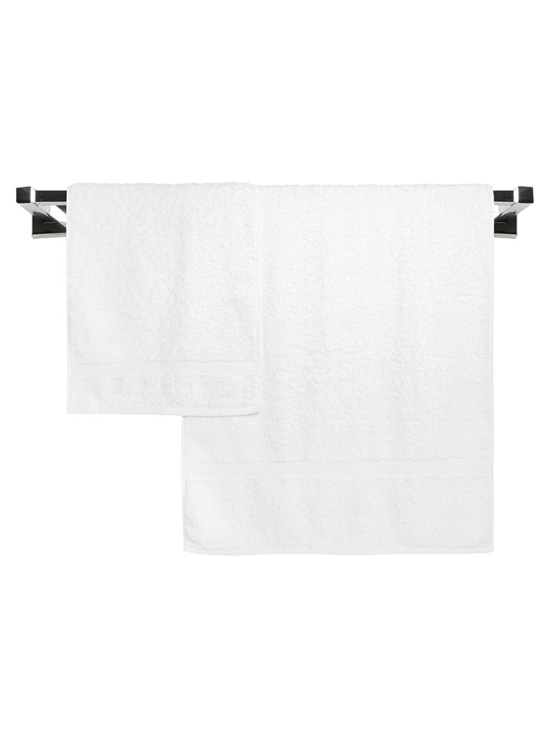 Set Lourdes Toalla de Baño + Mano 700 grs Blanco-0