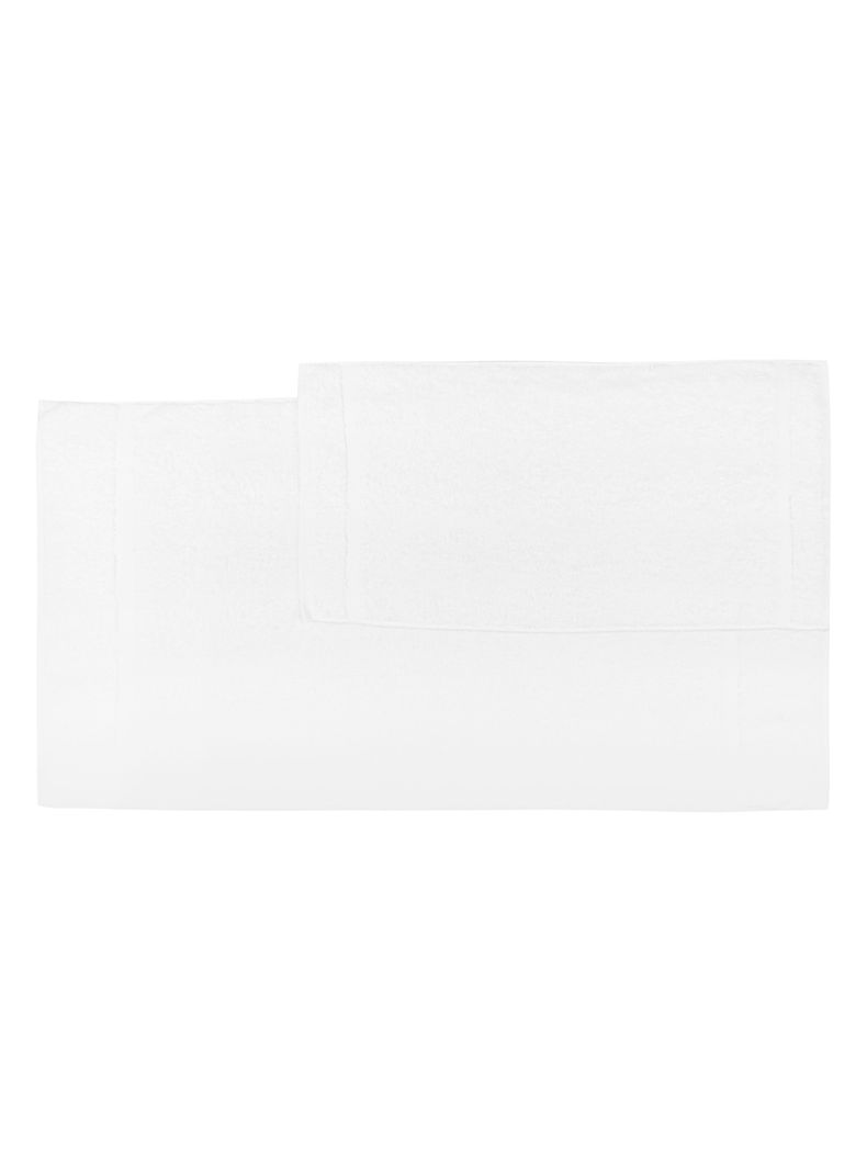 Set Lourdes Toalla de Baño + Mano 700 grs Blanco-2