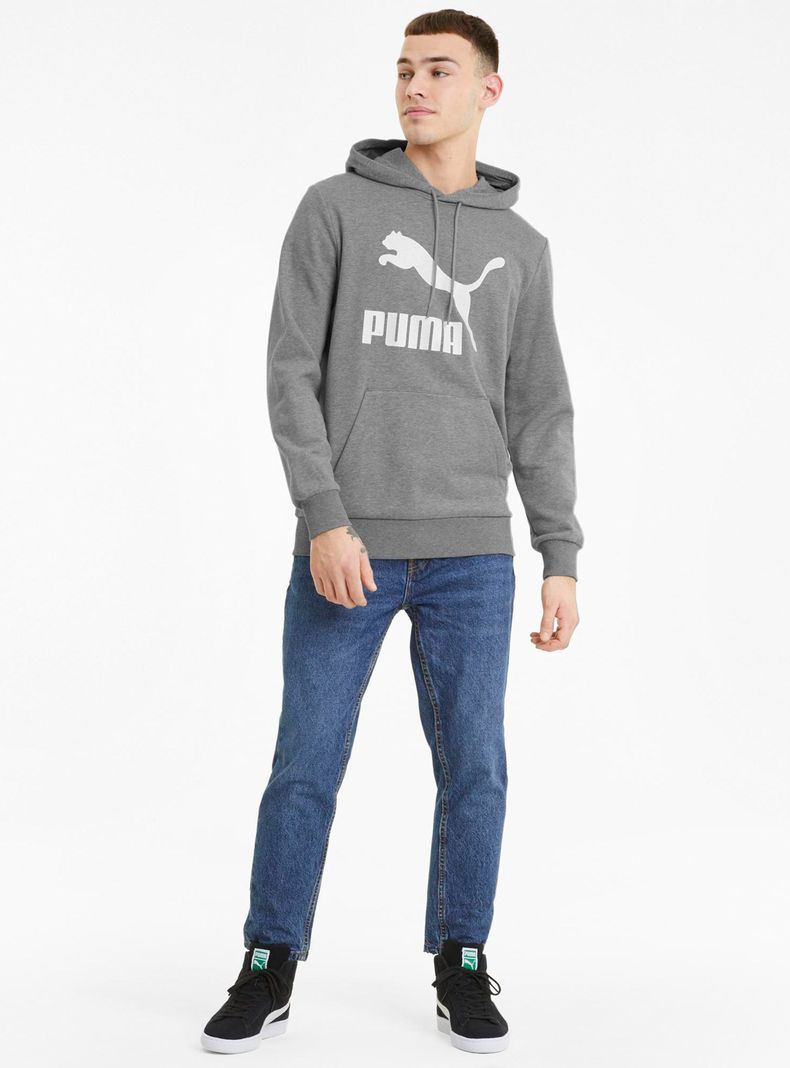 Polerón Classics Logo Hoodie Tr Gris-5