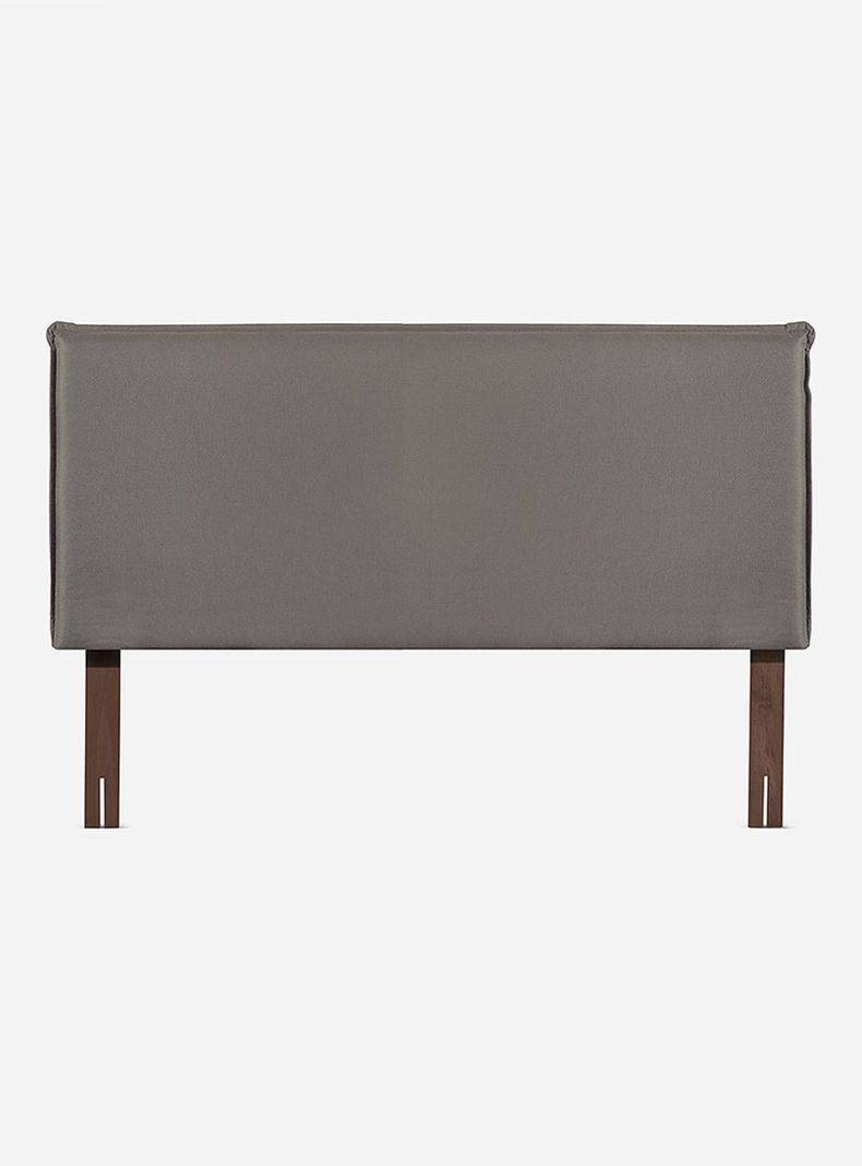 Cama Europea Tempo 2 Plazas Base Dividida + Respaldo Maurice Gris-2