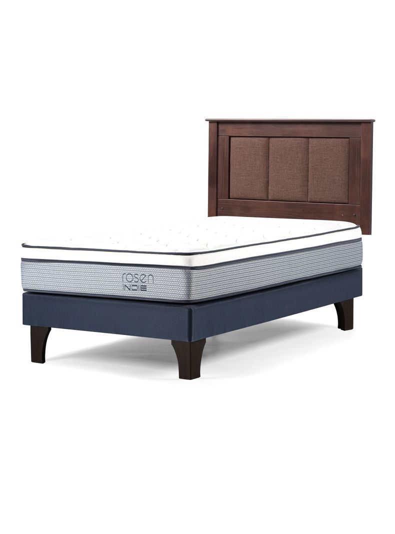 Cama Europea Indie 1.5 Plazas + Respaldo Rachel
