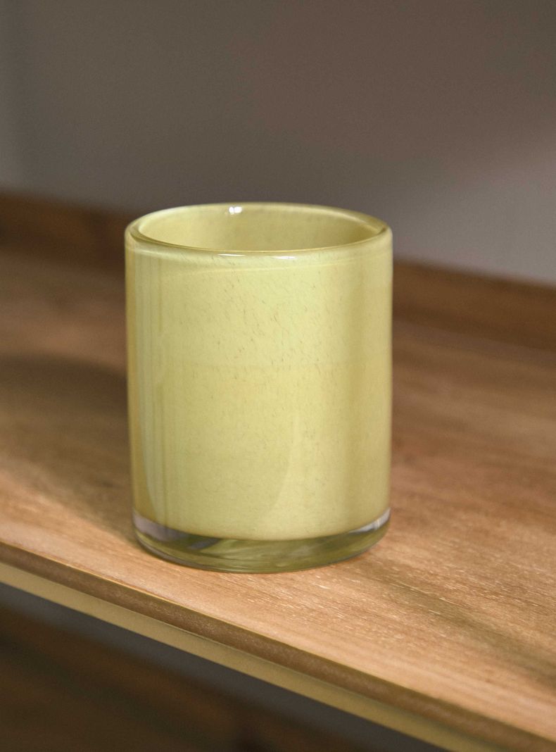 Jarrón Cilindro Verde S-1