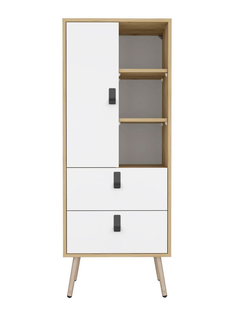 Cómoda Alta Huna Macadamia/Blanco-0