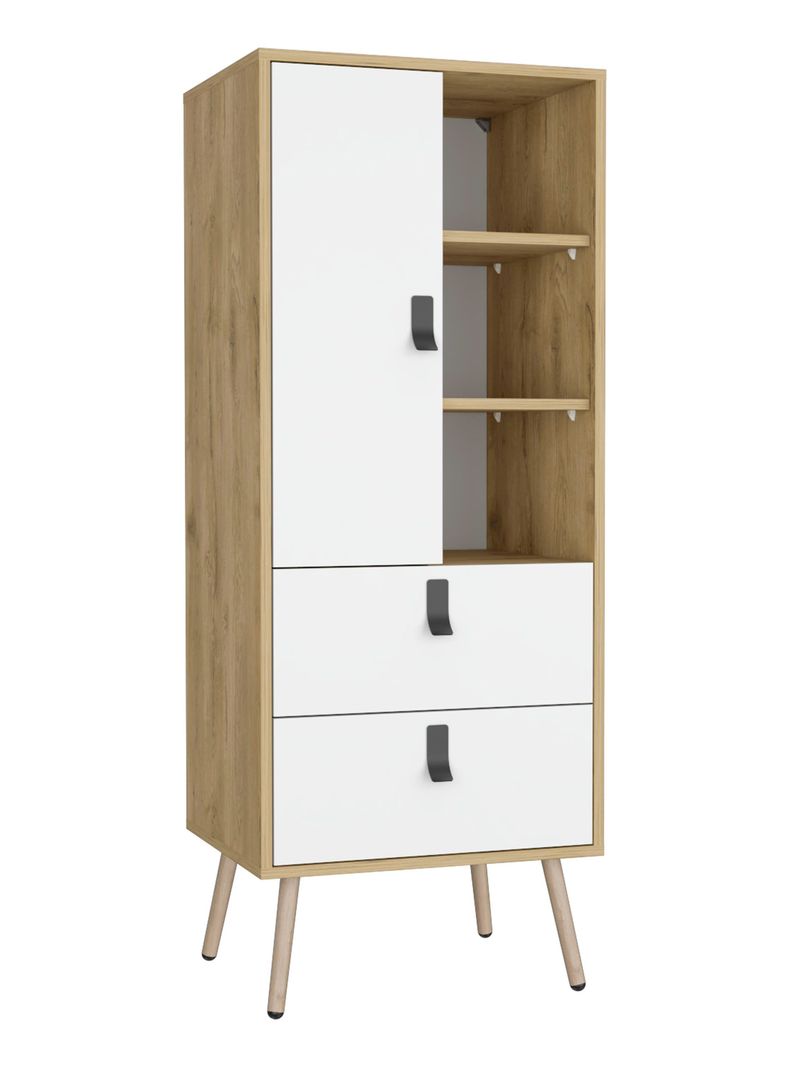 Cómoda Alta Huna Macadamia/Blanco-2