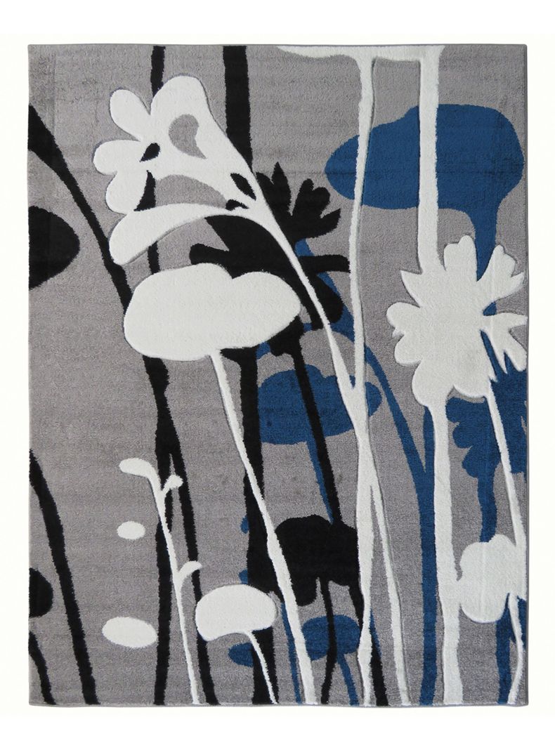 Alfombra Carved Florida 170 x 230 cm Gris-0