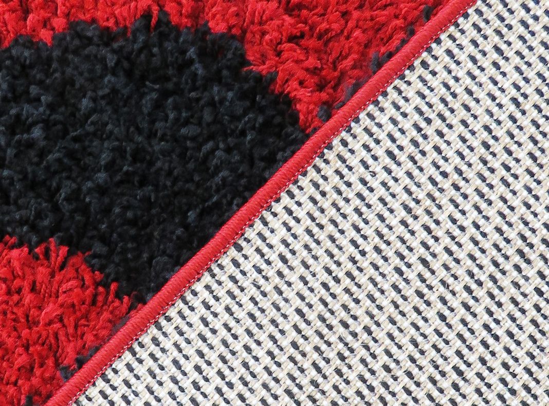Alfombra Shaggy D1 150 x 200 cm Rojo-2
