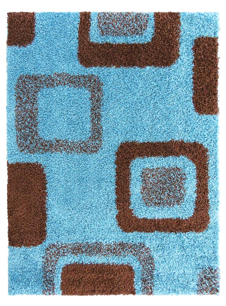 Alfombra Shaggy D1 150 x 200 cm Turquesa-0