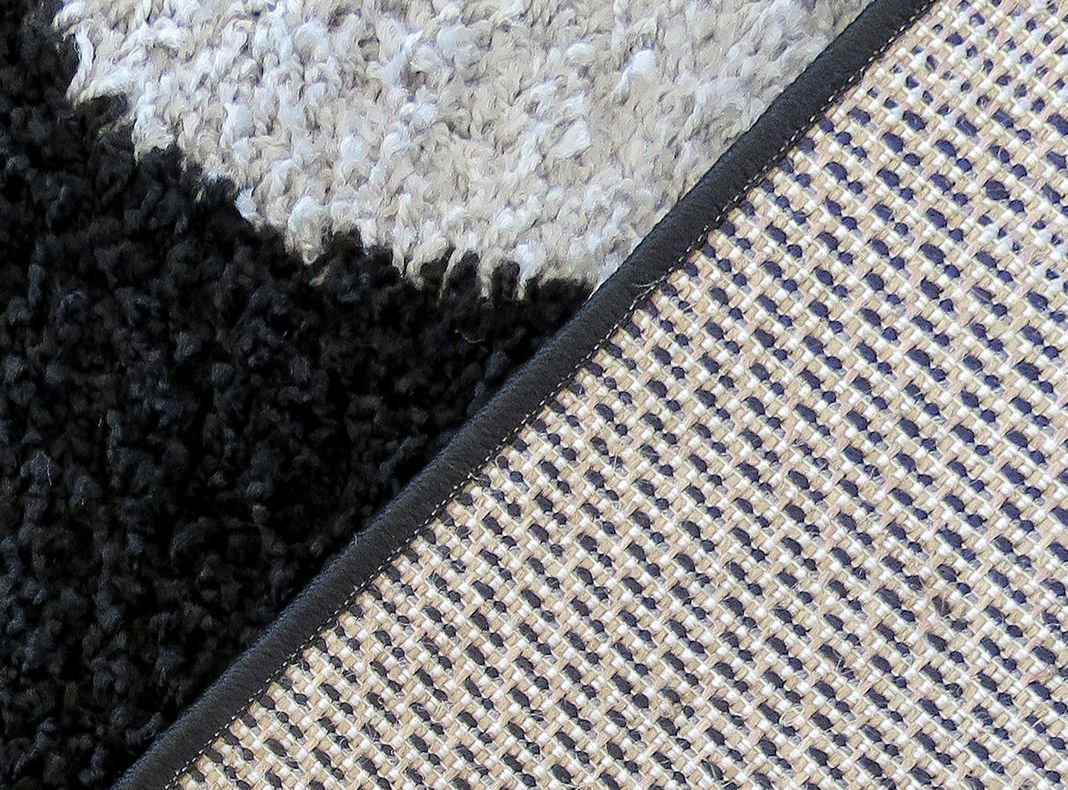 Alfombra Shaggy D5 150 x 200 cm Negro-2