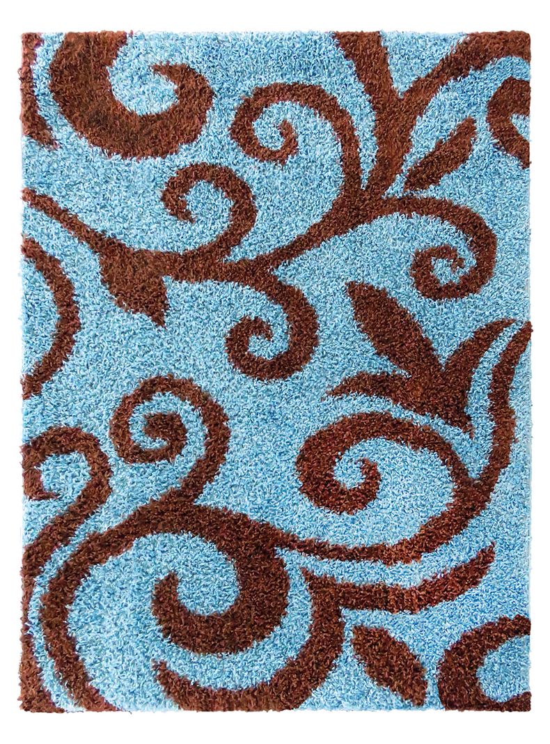Alfombra Shaggy D5 150 x 200 cm Turquesa-0