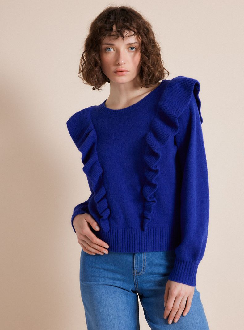 Sweater Vuelos Frontales Con Lana-0
