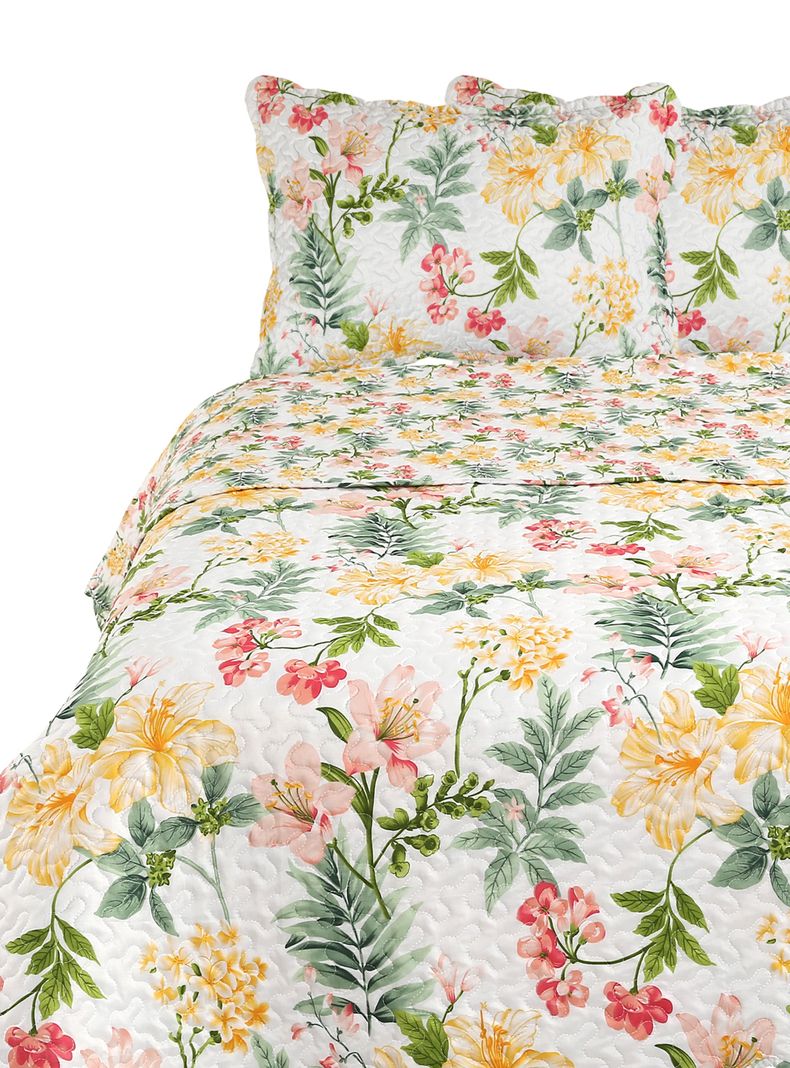 Quilt 2 Plazas Stylo Flor Primavera