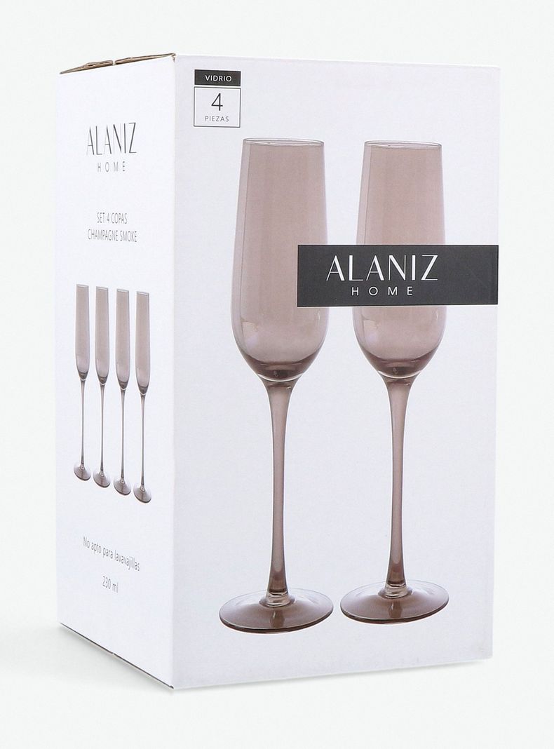 Set 4 Copas Champaña Smoke 230 ml-3