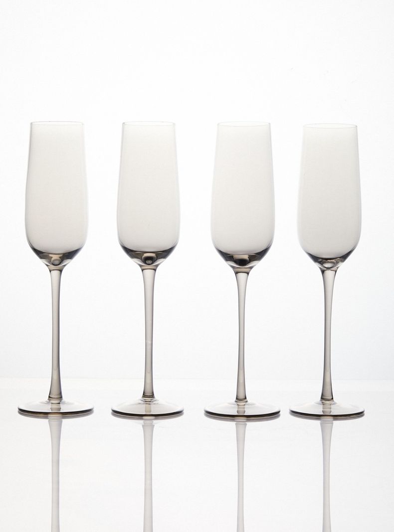 Set 4 Copas Champaña Smoke 230 ml-0