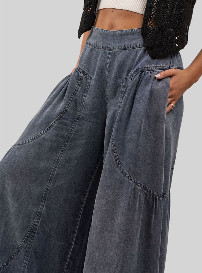 Pantalón Flo T Palazzo Tencel Denim-2