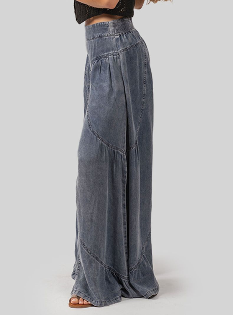Pantalón Flo T Palazzo Tencel Denim-1