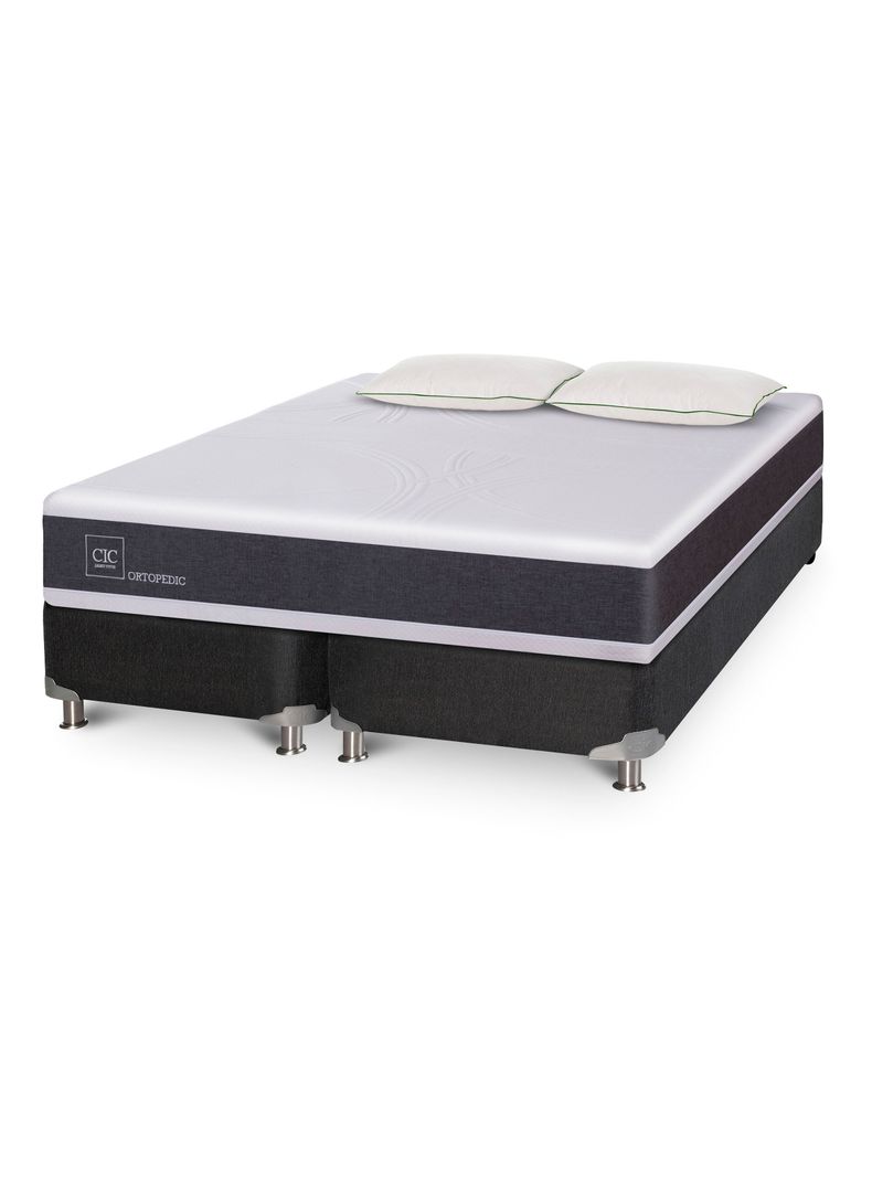 Box Spring Ortopedic B5 Bk King + 2 Almohadas Da Soft Sleep-0