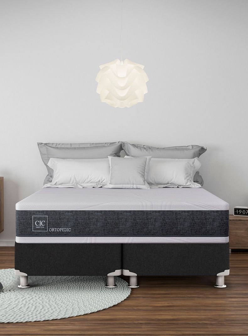 Box Spring Ortopedic B5 Bk King + 2 Almohadas Da Soft Sleep-4