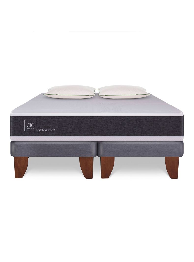 Cama Europea New Ortopedic 2 Plazas Base Dividida + 2 Almohadas Da Soft Sleep-0