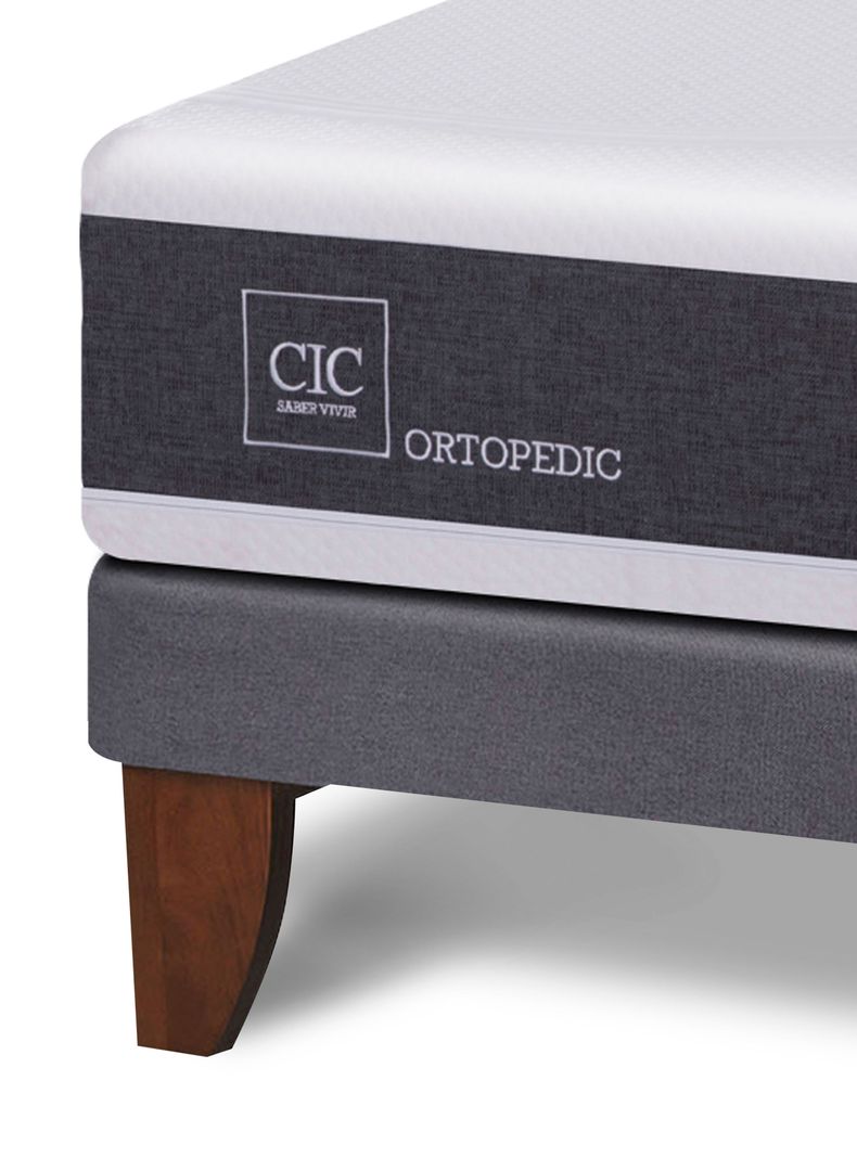 Cama Europea New Ortopedic 2 Plazas Base Dividida + 2 Almohadas Da Soft Sleep-3