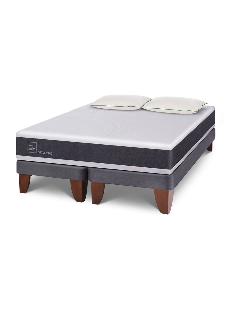 Cama Europea New Ortopedic King + 2 Almohadas Da Soft Sleep-0