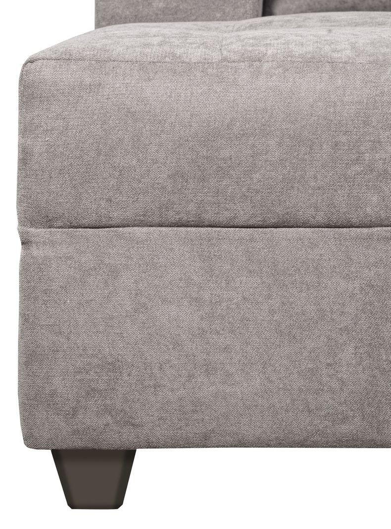 Seccional Le Mans Doble Chaise XL Tela Negro-3