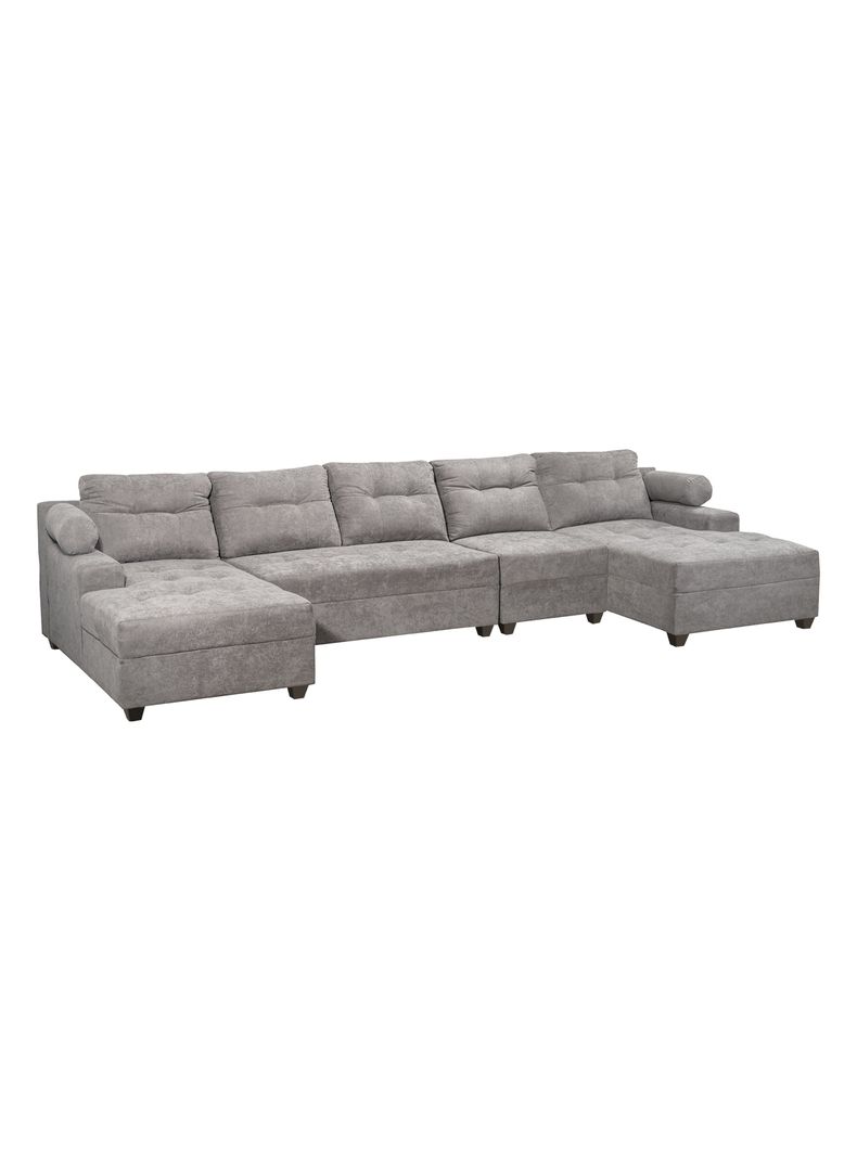 Seccional Le Mans Doble Chaise XL Tela Negro-2