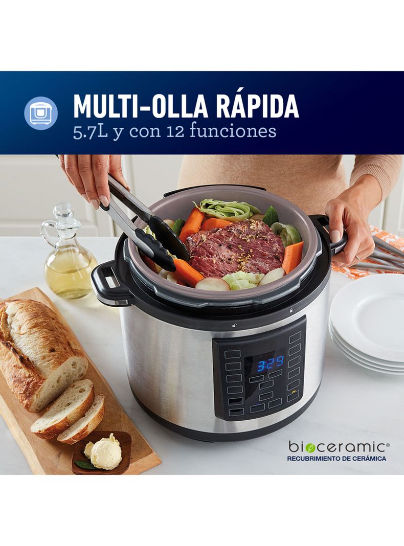 Multiolla 5.7 Litros 12 Funciones CKSTPCEC6801 Plateado-1