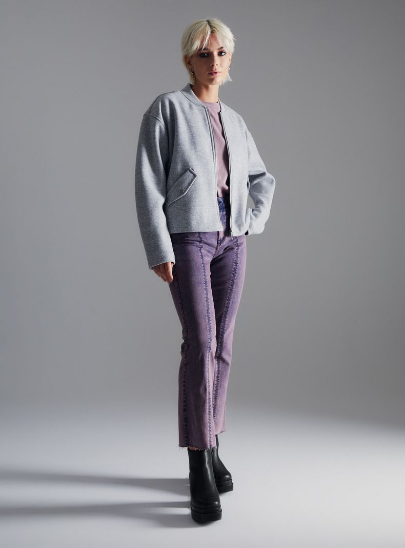 Chaqueta Bomber De Paño-4