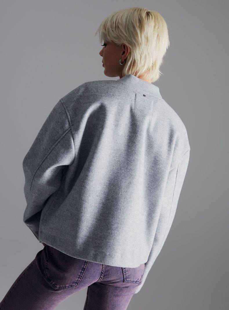 Chaqueta Bomber De Paño-1