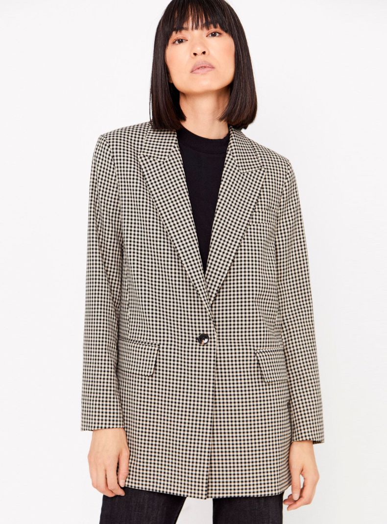 Blazer Tejido Jaspeada Estampado