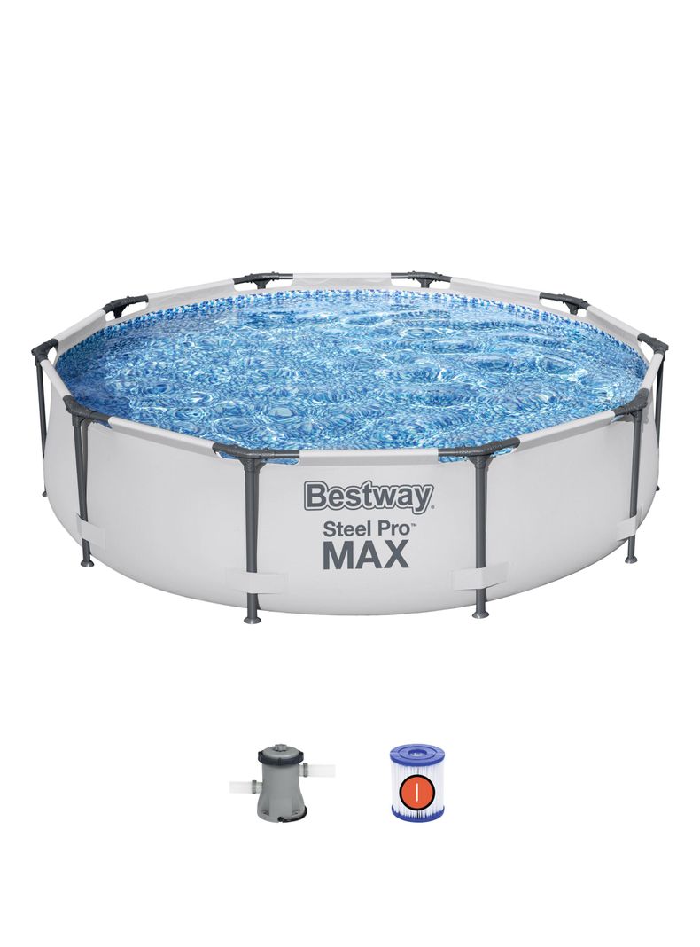 Piscina Steel Pro MAX Gris 76 x 305 cm Pool Set-0