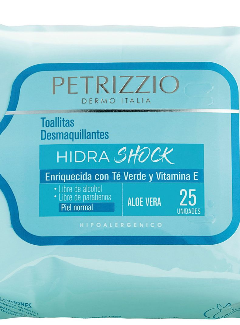 Toallas Petrizzio Desmaquillantes Hidra Shock 25 Unidades-1