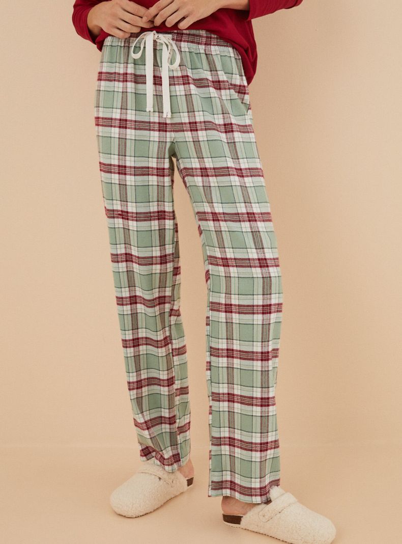 Pantalón Pijama Cuadros Algodón 1-0