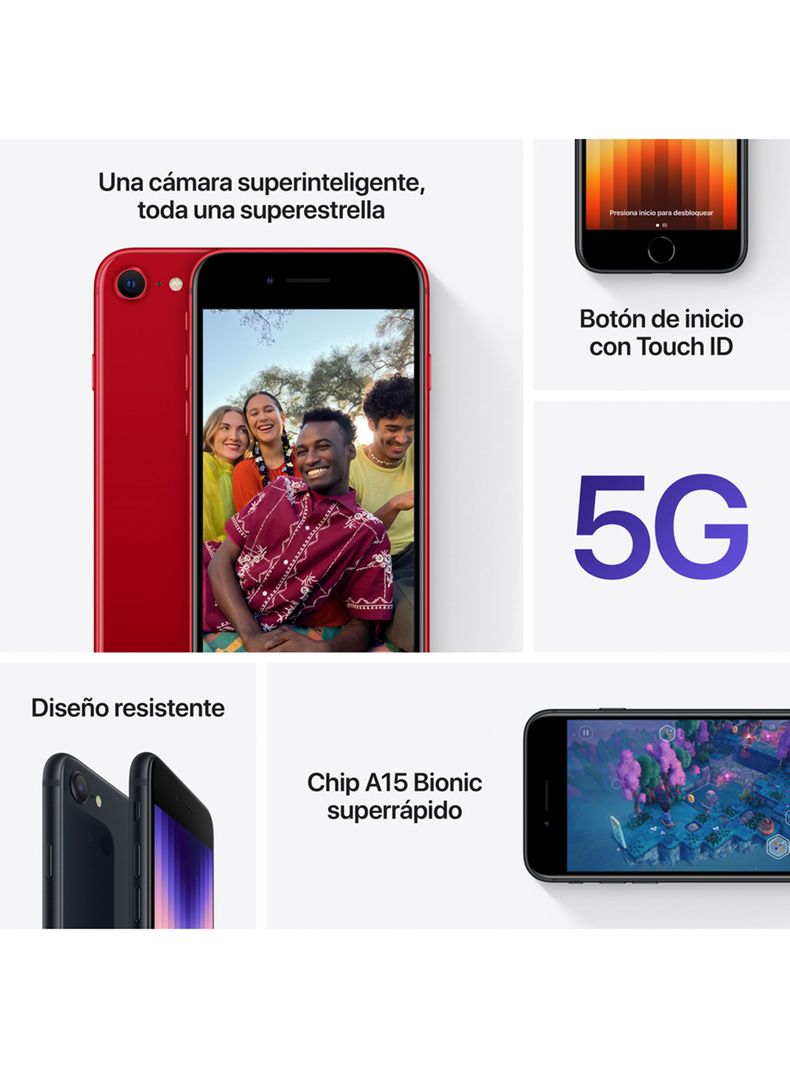 iPhone SE 2022 5G 64GB Azul Medianoche-6