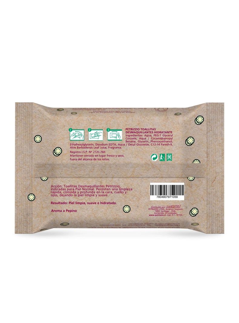 Toallitas Desmaquillantes Pepino 25 uds-1