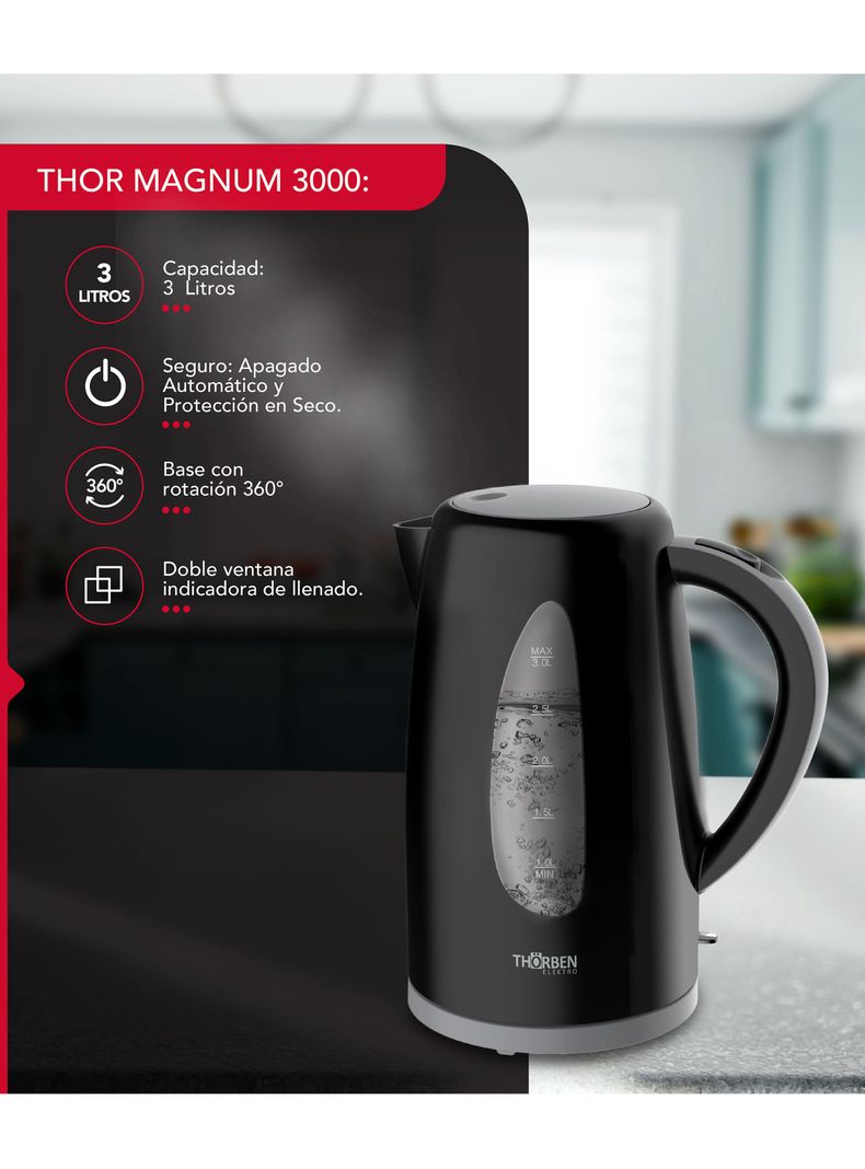 Hervidor 3 Litros Thor Magnum 3000-5