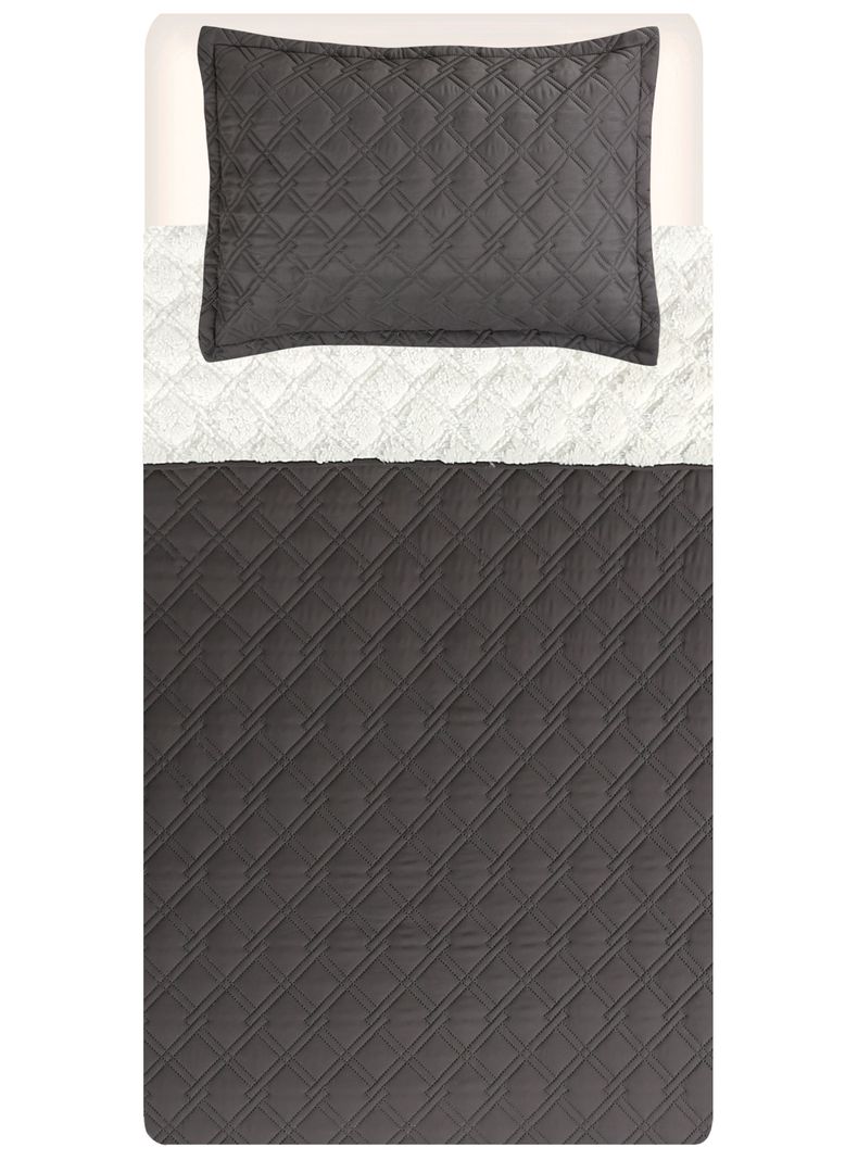 Quilt Unicolor Sherpa 1.5 Plazas-3
