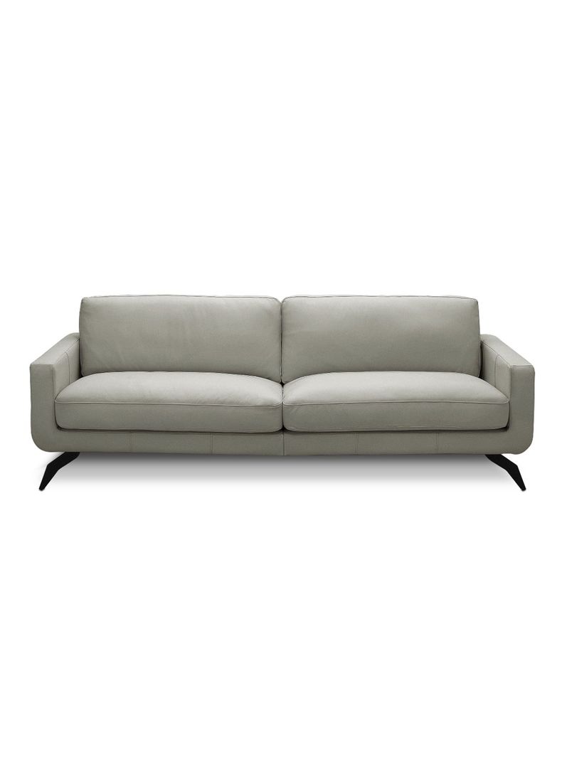 Sofa Cuero Trivento 3 Cuerpos Beige