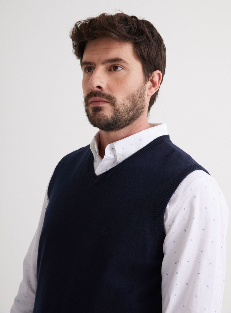 Sweater Básico Sin Mangas-2