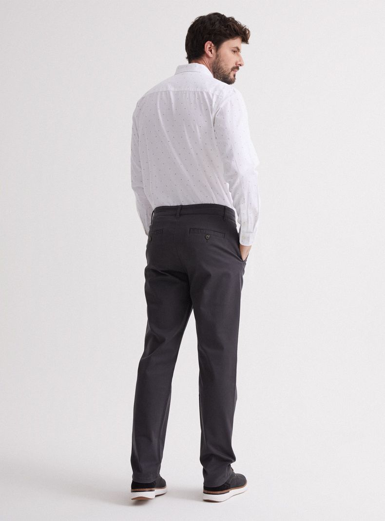 Camisa de Vestir Manga Larga Semi Oxford Mini Print-5