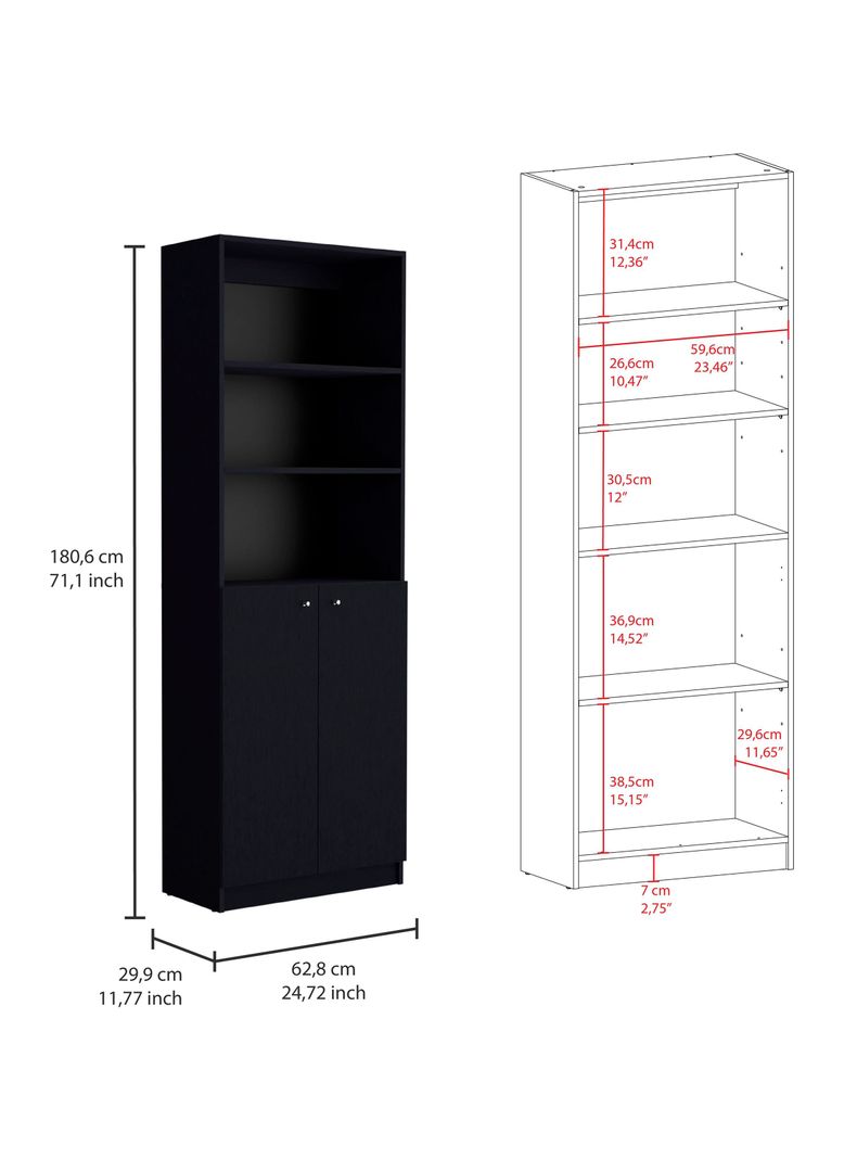 Combo Estante 45 cm + Estante 2 Puertas-1