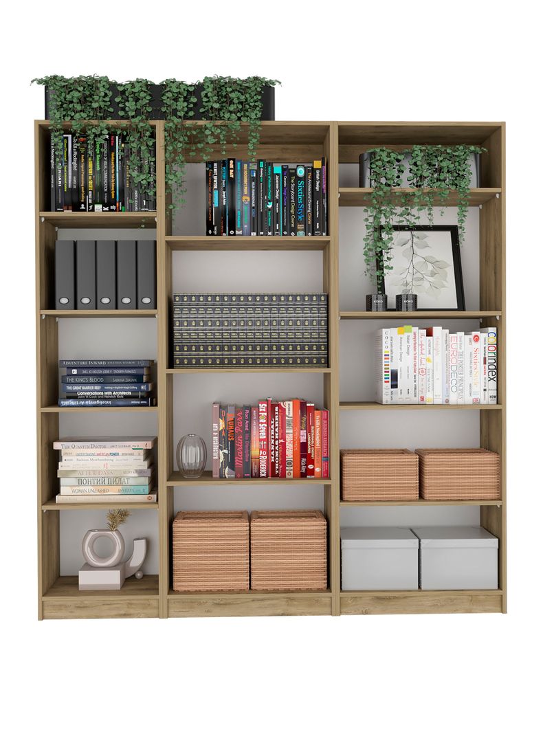 Combo 2 Estantes + Estante 4 Repisas Beige