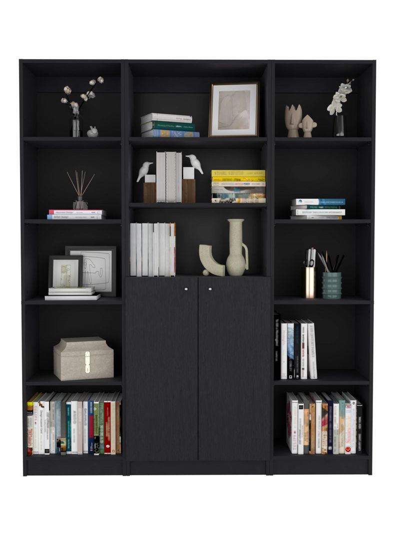 Combo 2 Estantes 45 cm + Estante 2P Negro