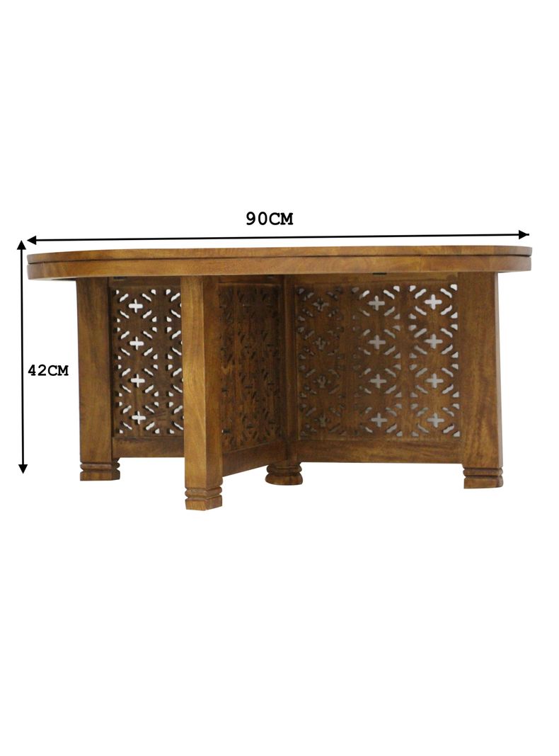 Mesa de Centro Base Tallada 90 cm-2